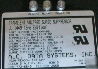 Ac data transient voltage surge suppressors AC2XXV-06
