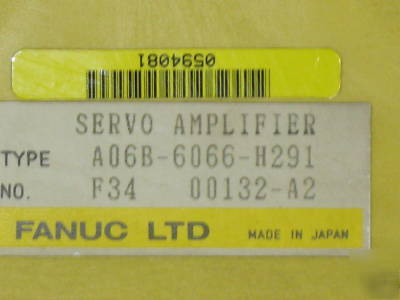 Fanuc A06B-6066-H291 ac servo amplifier c series