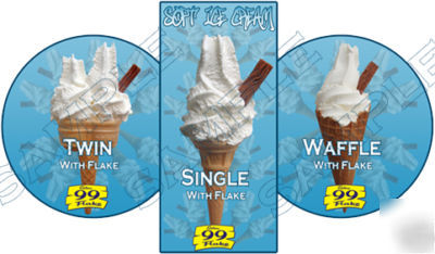 Ice cream van sticker, show sticker choice of icecreams