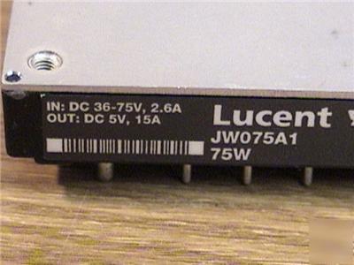 Lucent JW075A1 75W dc/dc converter 48V (36-75V r) to 5V