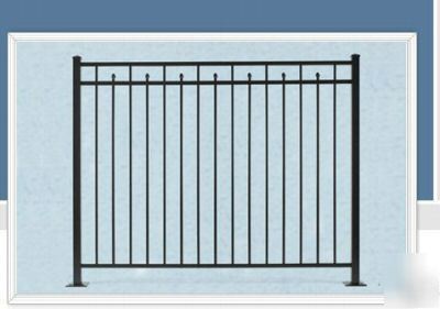 New 90' black aluminum fence pool code 54