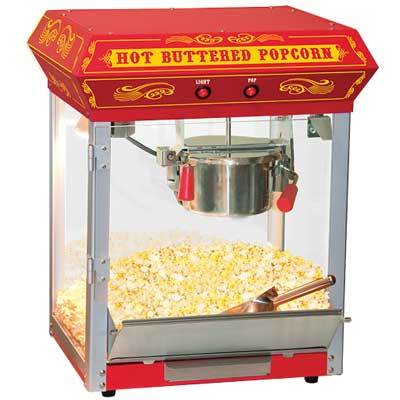 Antique carnival style countertop popcorn maker popper