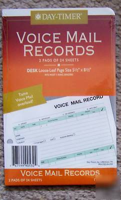 New day-timer voice mail records refill 5-1/2 x 8-1/2