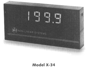 Non linear system x-34 short-depth digital panel meter