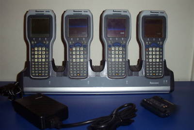 4 intermec CK30 scanners + 4 unit charger & extra batt 