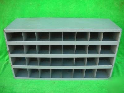 32 bin steel tool small part storage organizer cabinet