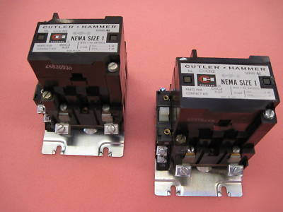 Cutler hammer C10CN2 contactor 27 amp nema size 1 qty 2