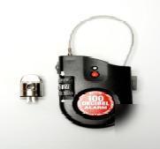 New combination retractable lock w/alarm, 100DB