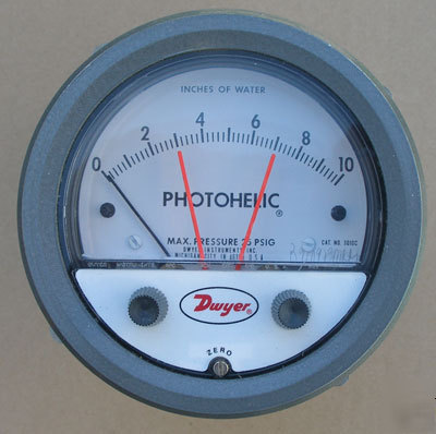 New dwyer photohelic pressure switch gage 120VAC 5W