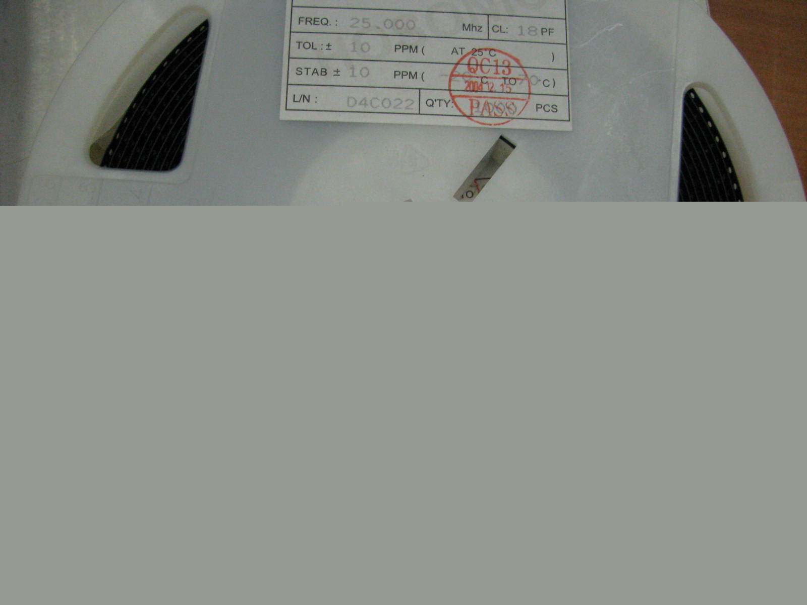 1000 pcs of hosonic smd crystal 25.000MHZ pkg hcx-6SB