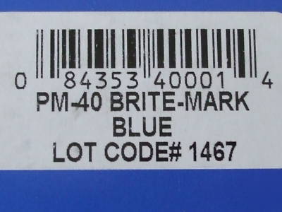 12 dykem brite-mark 40 valve action paint markers blue