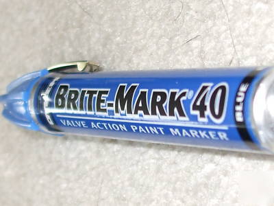 12 dykem brite-mark 40 valve action paint markers blue
