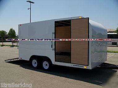18' enclosed motorcycle quad toy hauler rhino trailer 