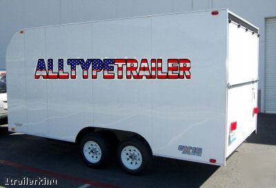 18' enclosed motorcycle quad toy hauler rhino trailer 