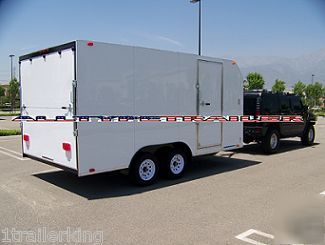 18' enclosed motorcycle quad toy hauler rhino trailer 