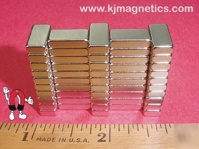 50 magnets - neodymium blocks 1/2 x 1/4 x 1/8