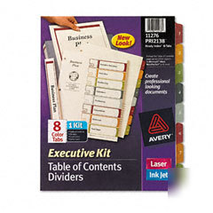 Avery(r) executive ready index(r) table of contents div