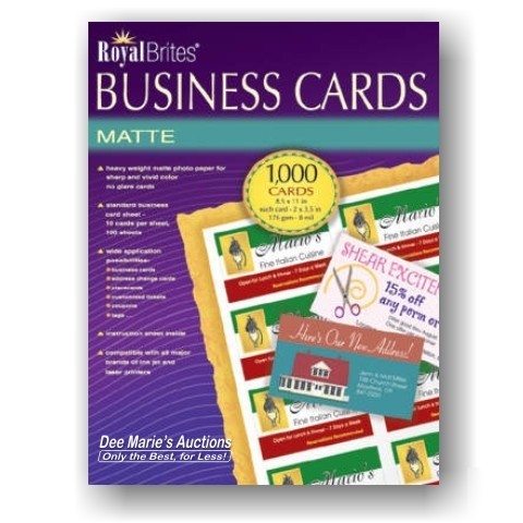 New 1000 blank business cards heavy weight matte card 
