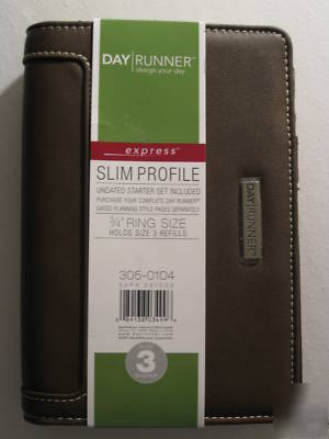 New dayrunner slim undated planner organizer day runner