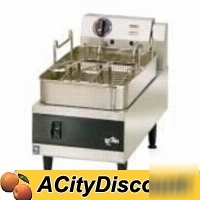 New star-max 15LB single pot twin basket electric fryer