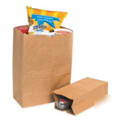 Shoplet select kraft grocery bags 17 x 12 x 7