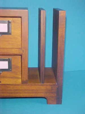 Solid wood 2-drawer + folder desk filing system 