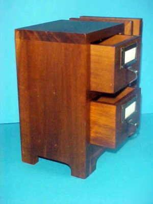 Solid wood 2-drawer + folder desk filing system 