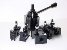 Wedge type quick change tool post set for lathe bxa 200