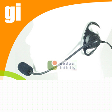 D ring ear hanger boom mic for motorola 2-pin