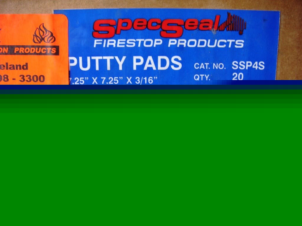 Fire stop putty pads - intumescent flame barrier SSP4S