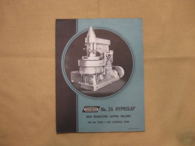 Norton hydrolap lapping machine catalog, booklet