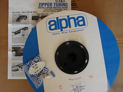Alpha wire 100' roll zipper tubing insulation sleeving