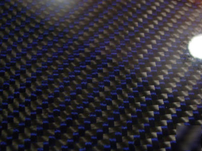 Blue carbon fiber panel - 2X2 twill - 24