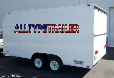 Enclosed motorcycle atv utv car hauler utility trailer