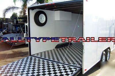 Enclosed motorcycle atv utv car hauler utility trailer
