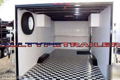 Enclosed motorcycle atv utv car hauler utility trailer
