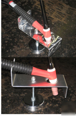 Magnetic horizonal tig welding torch holder, support