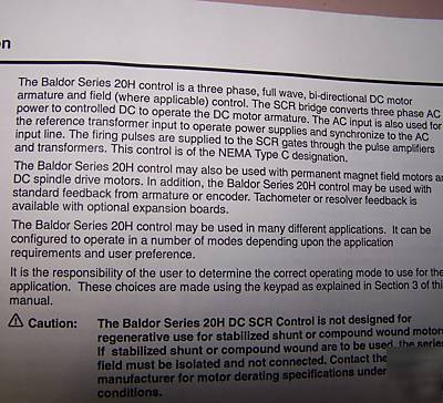 New baldor 100 hp regenerative dc drive BC20H4100-cl 
