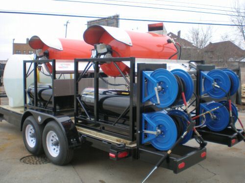 Pressure washer hot water, trailer mounted, washers