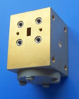 Raytheon WR22 waveguide isolator 20 db, 43-45GHZ, mint