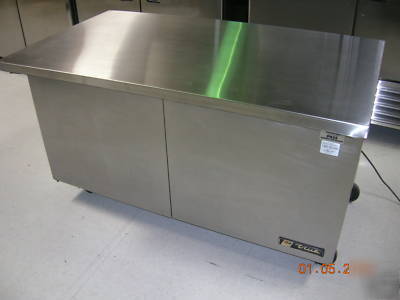 True 5' refrigerated solid top prep table stainless nsf