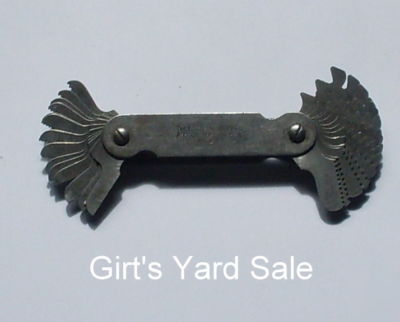 Vintage l.s. starrett screw pitch gauge gage machinist