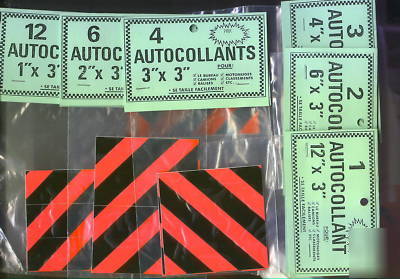 6 assorted packs of indoor outdoor security stickers