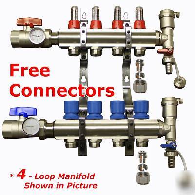 7 - loop/port brass deluxe pex manifold radiant heating
