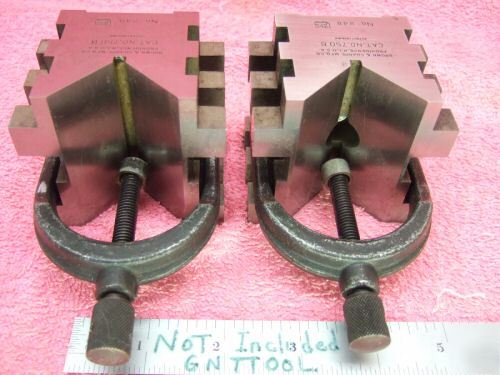 Brown&sharpe 750 b matched pair v-block hardened clamp 