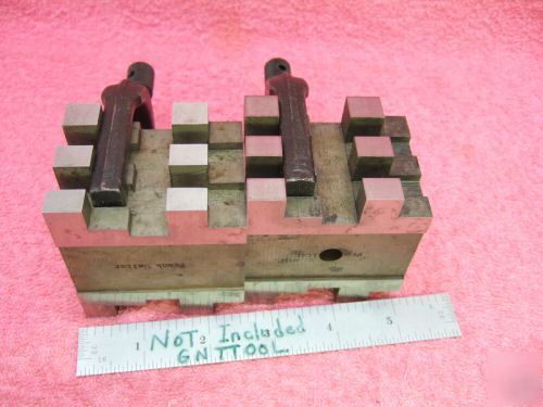 Brown&sharpe 750 b matched pair v-block hardened clamp 