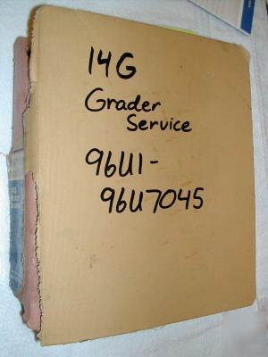 Caterpillar 14G 14 motor grader service manual cat 96U