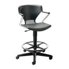 Hon company pneumatic stool with arms 2612X2612X46 gar
