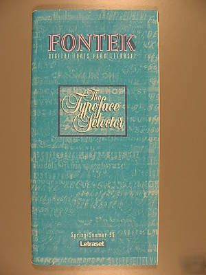 Type specimen, fontek digital fonts from letraset, 1993
