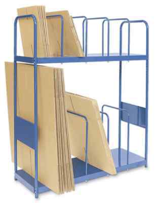 Uline h-1188 two-tier carton stand
